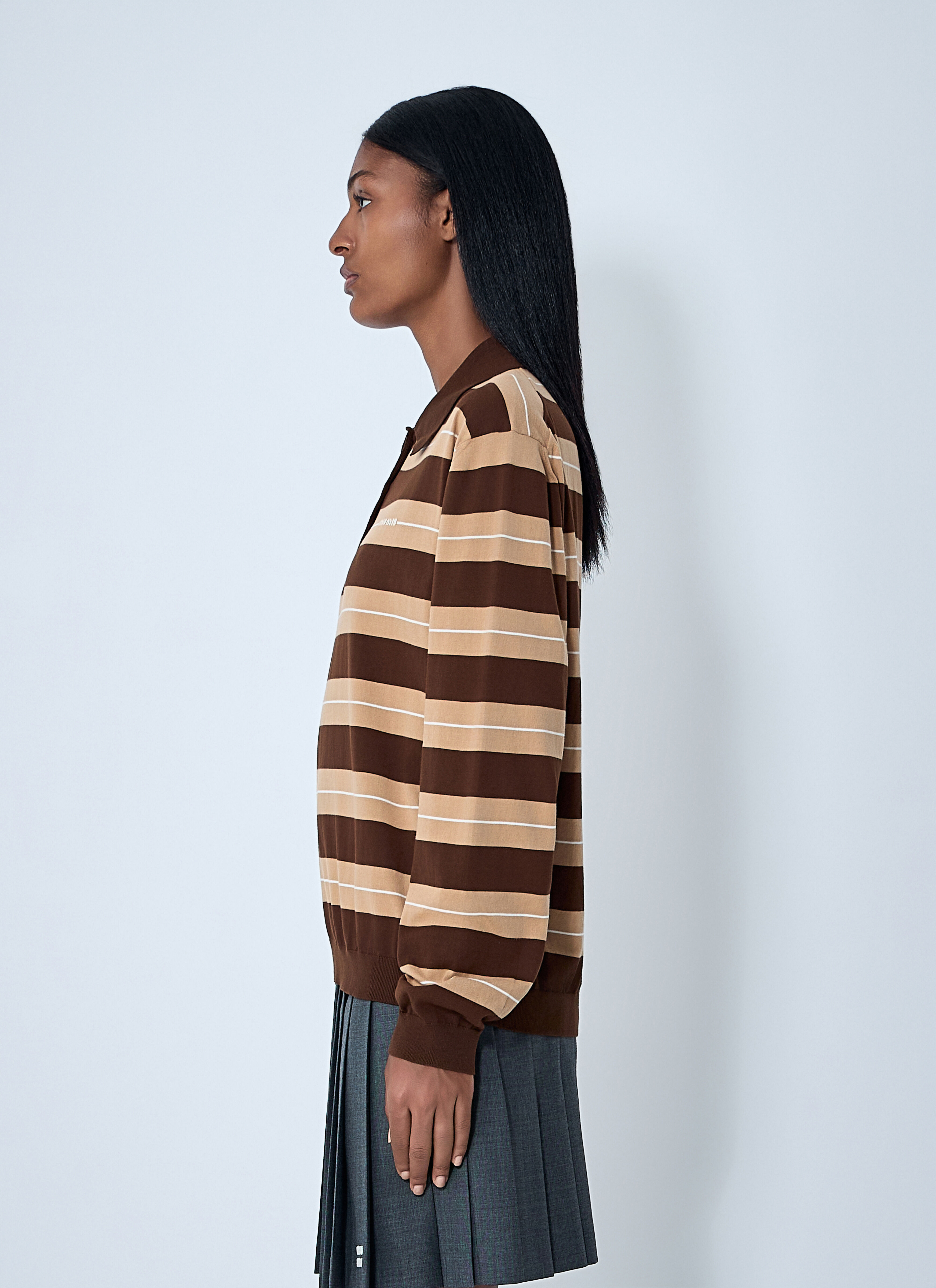 Cotton Striped Polo Shirt - 3