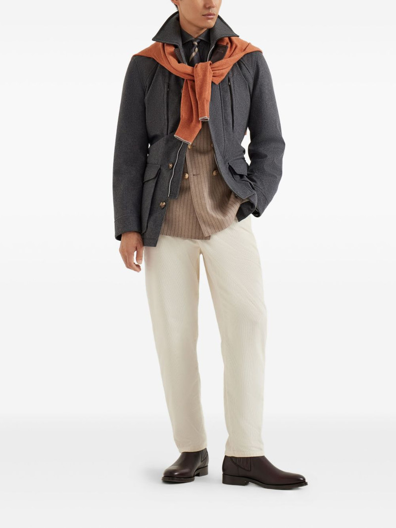 Brunello Cucinelli garment-dyed trousers outlook