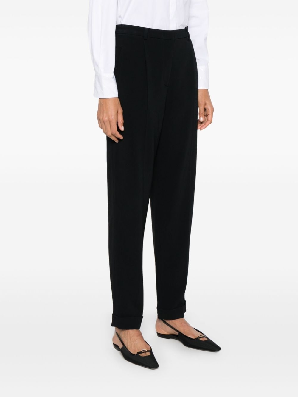 straight-leg cady trousers - 3