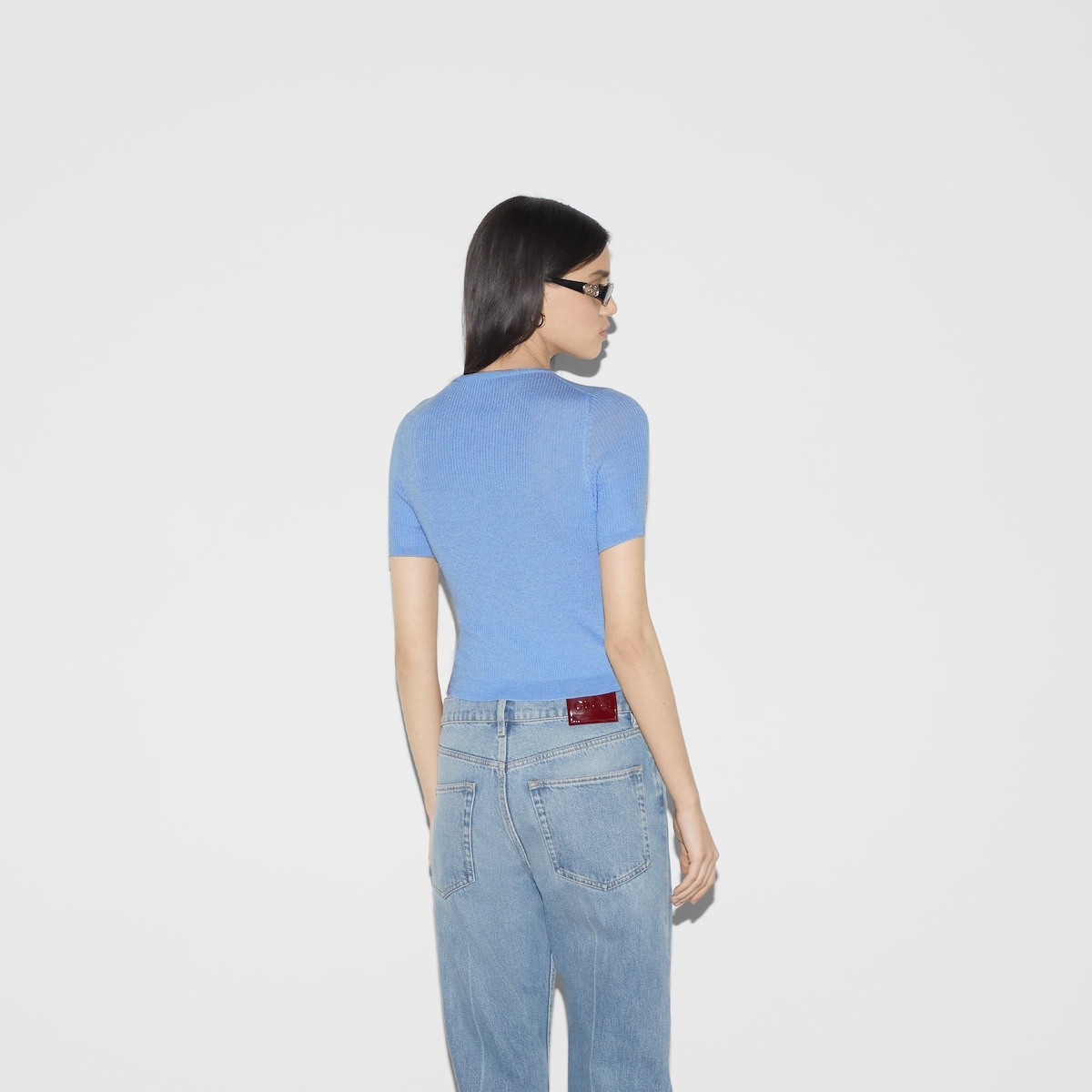 Extra fine wool and silk rib top - 7