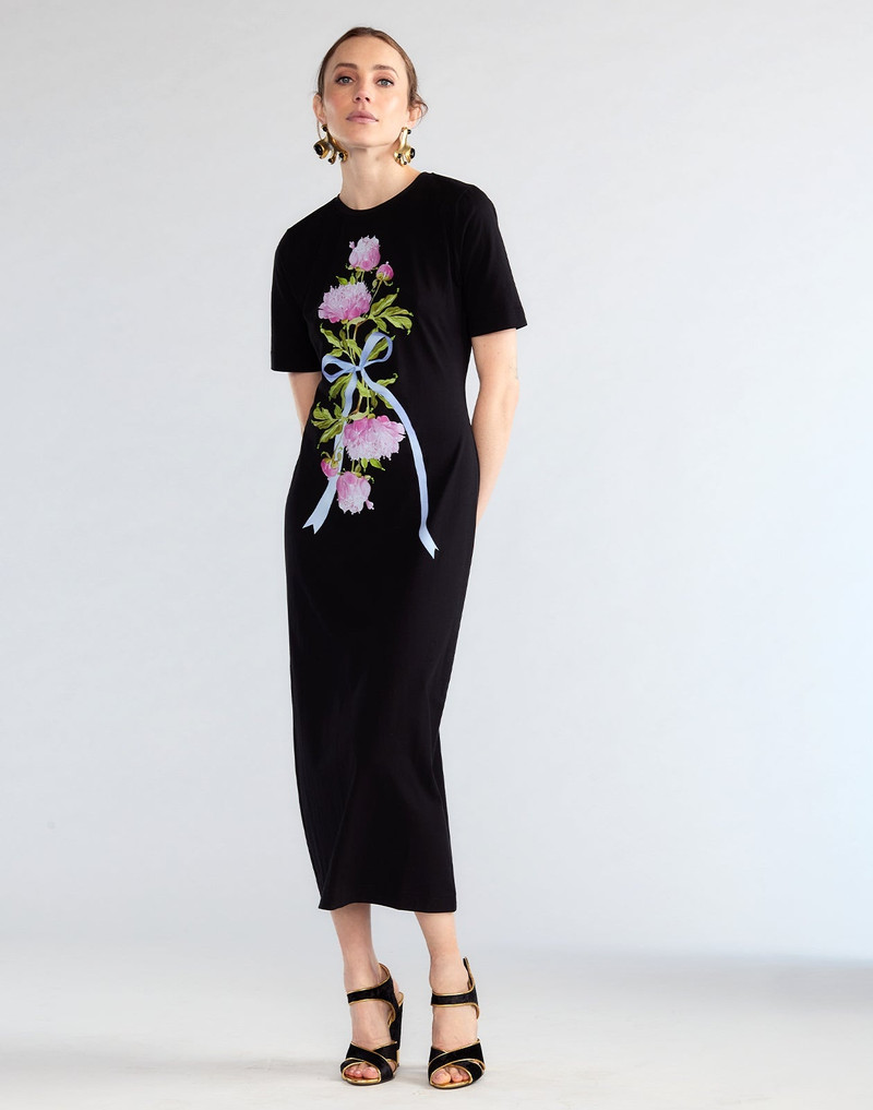CYNTHIA ROWLEY Bouquet Ribbon Tee Dress outlook