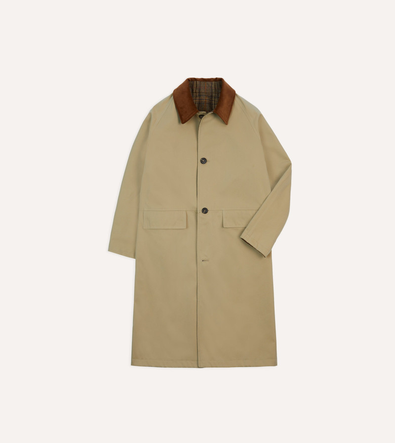 Reversible Cotton–Tweed Raglan Mac 1