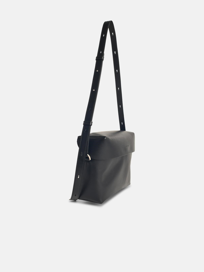 Jil Sander 'LID' BLACK LEATHER CROSSBODY BAG outlook