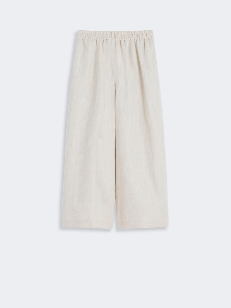 FELINO Wide-leg linen trousers - ECRU 1