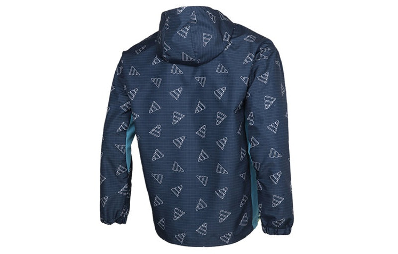 adidas adidas Men's Logo Print Hooded Jacket Blue GP1826 outlook