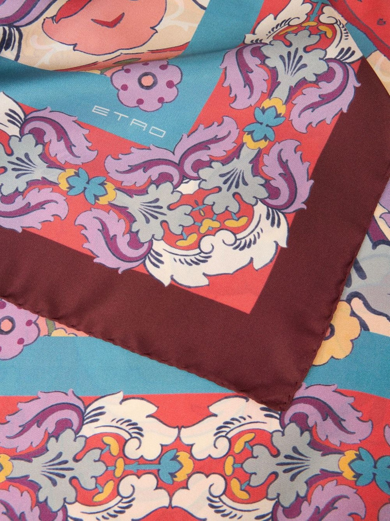 Etro printed silk scarf outlook