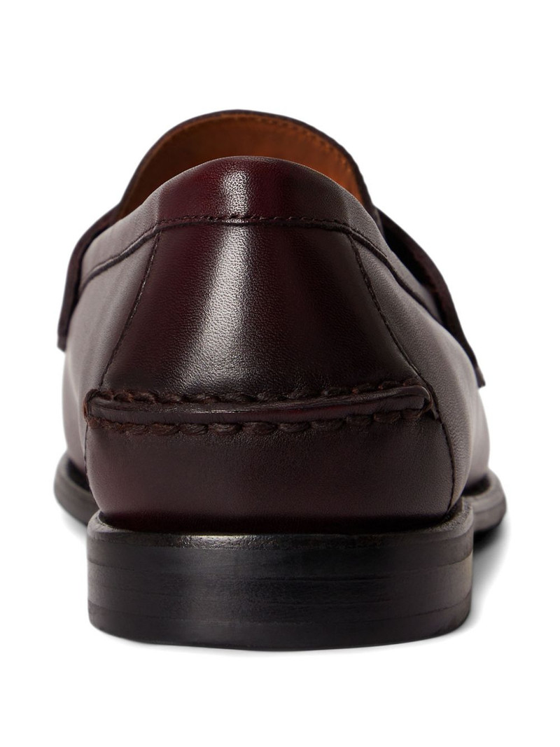 Alston burnished-leather penny loafers 3