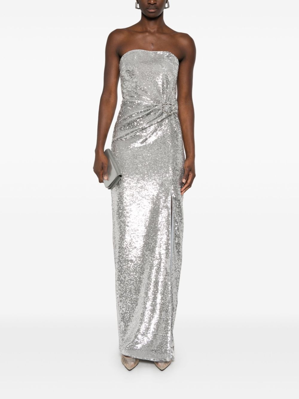 sequin buckle gown - 2