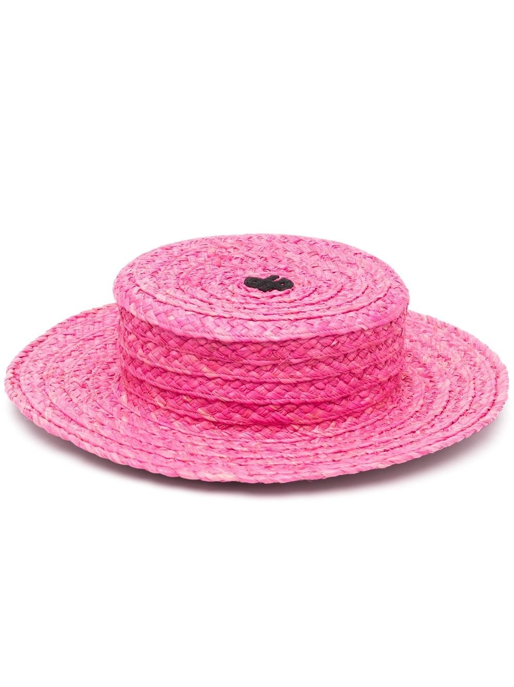 two-tone raffia boater - 1