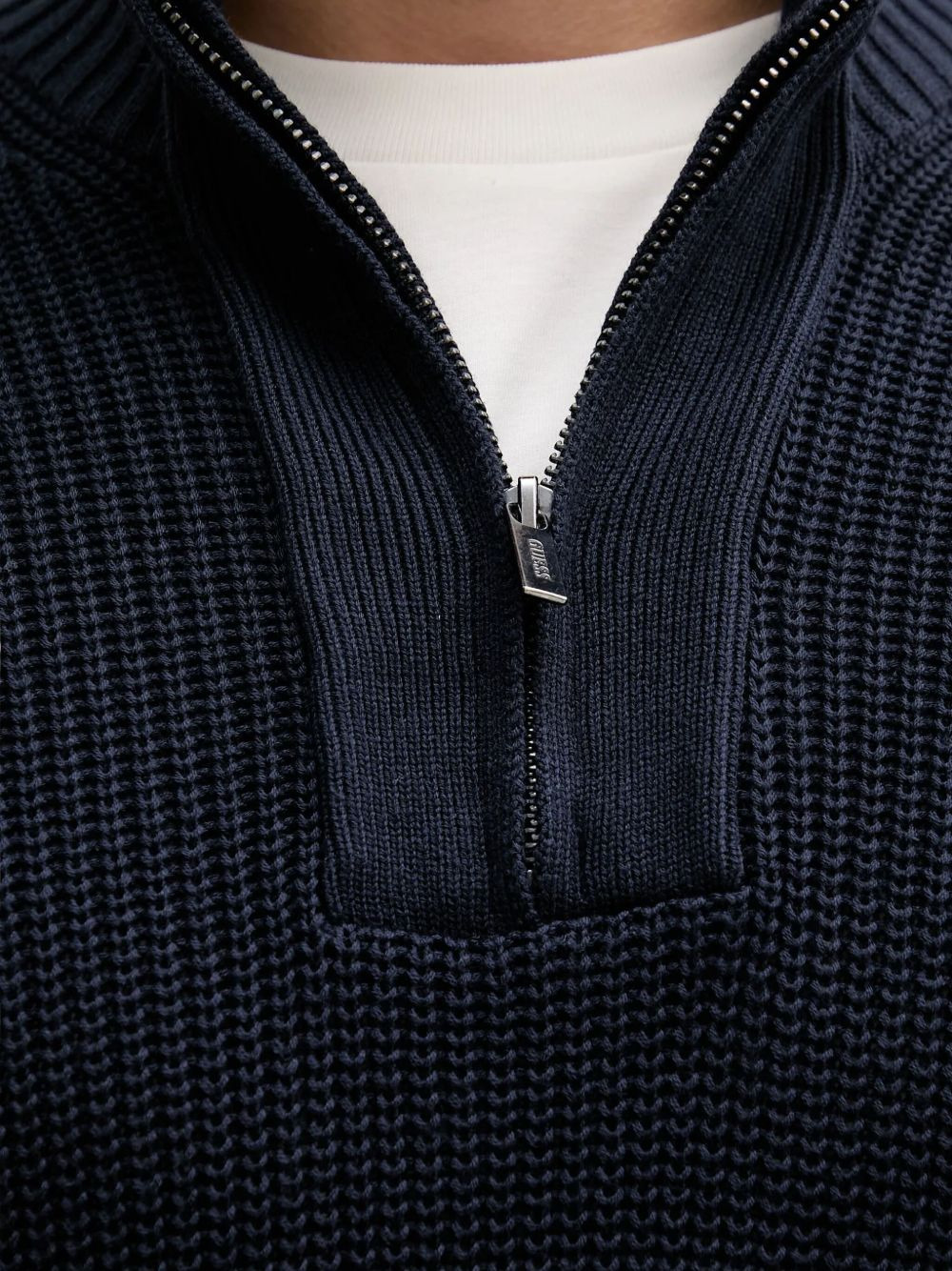 half-zip ribbed sweater - 4