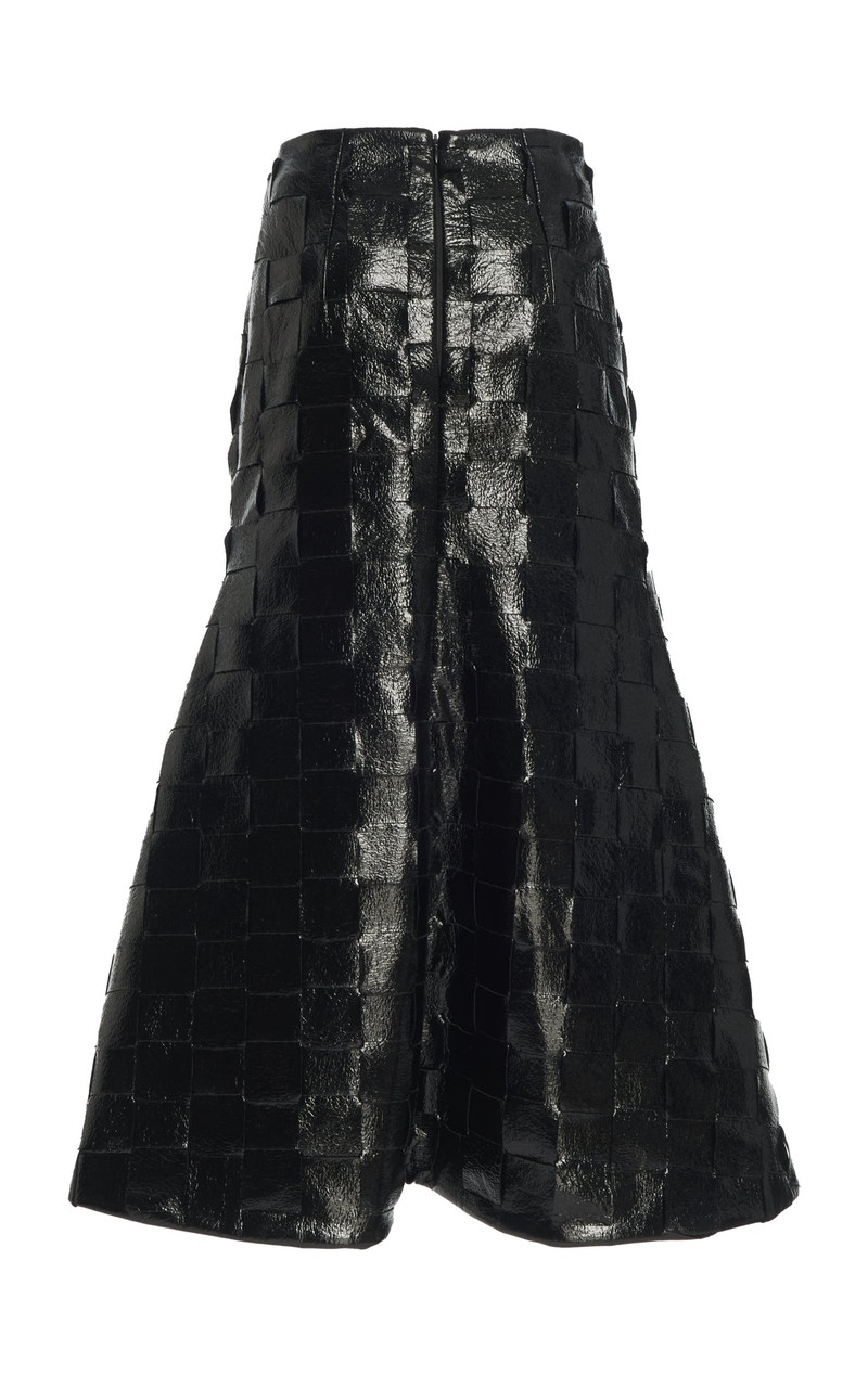 WEAVED FLARED SKIRT BLACK 5