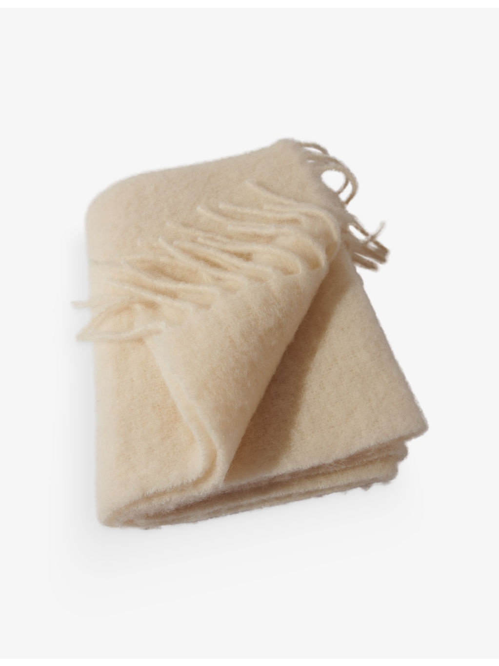 Brand-patch tassel alpaca-blend scarf - 3