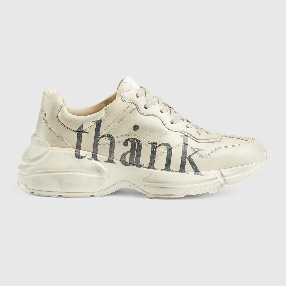 Men's 'think/thank' print Rhyton sneaker - 1