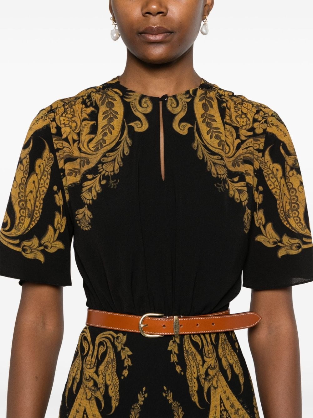 paisley-print midi dress - 5
