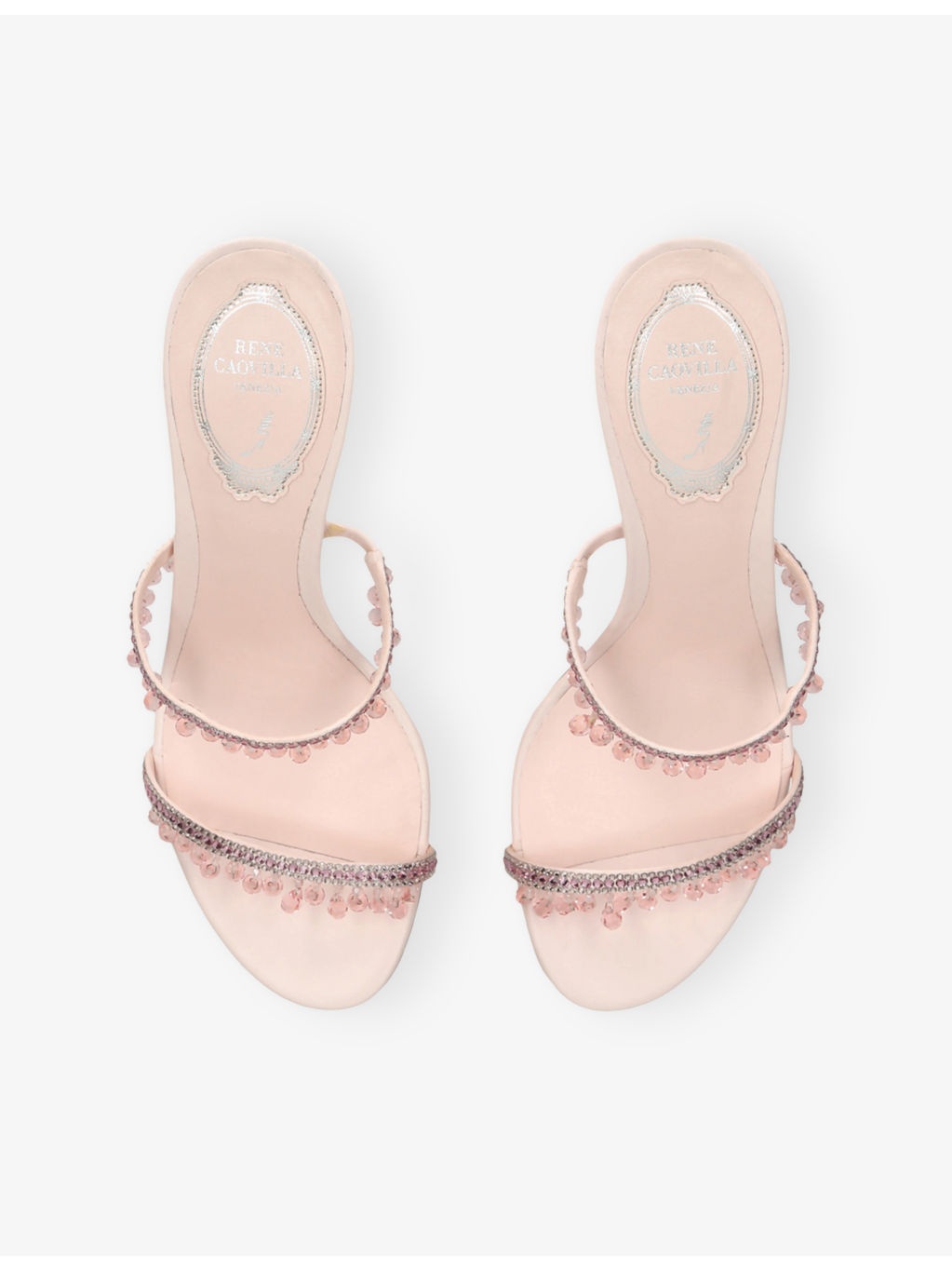 Chandelier 80 Crystal-Embellished Heeled Satin Sandals - 4