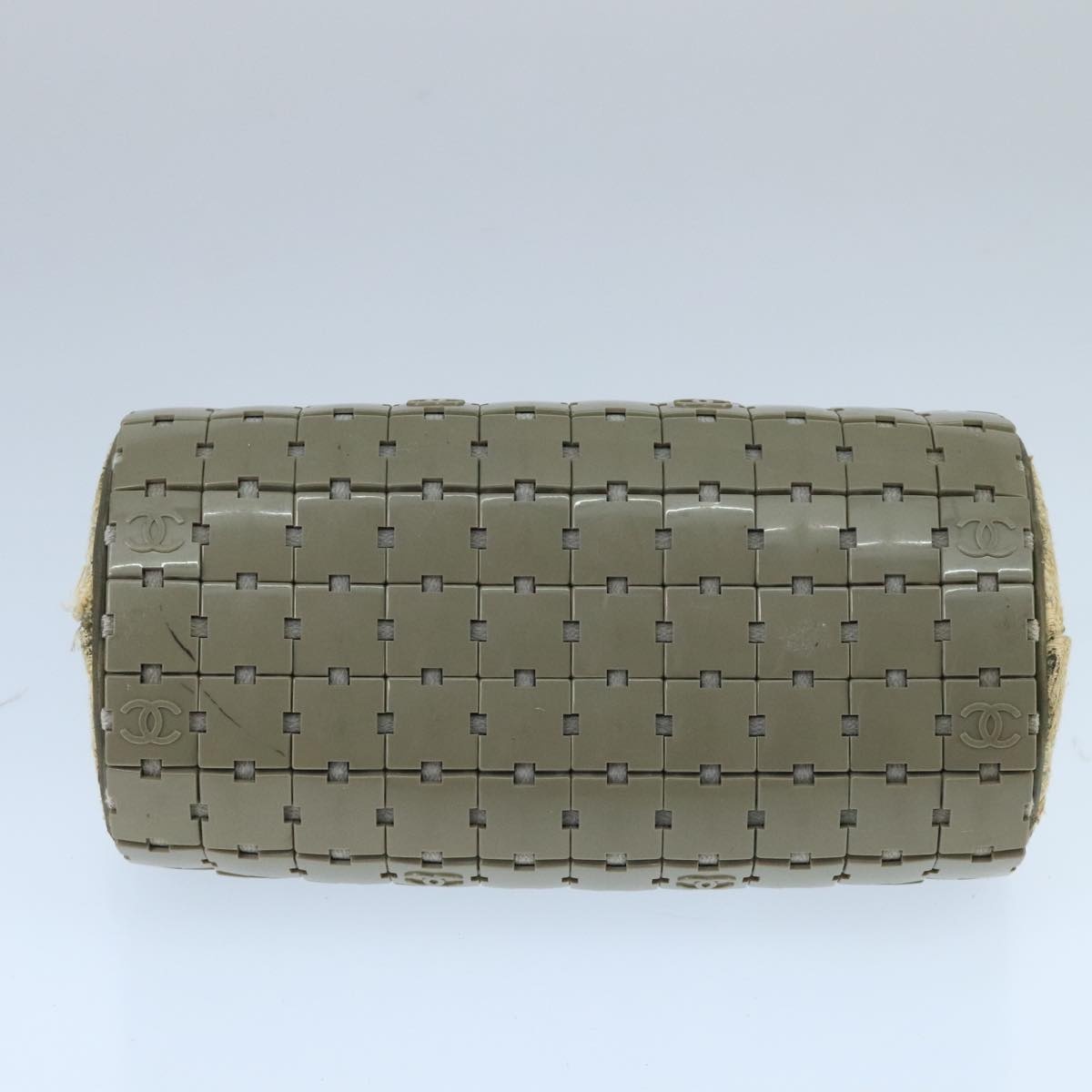 CHANEL Hand Bag Plastic Khaki CC - 9