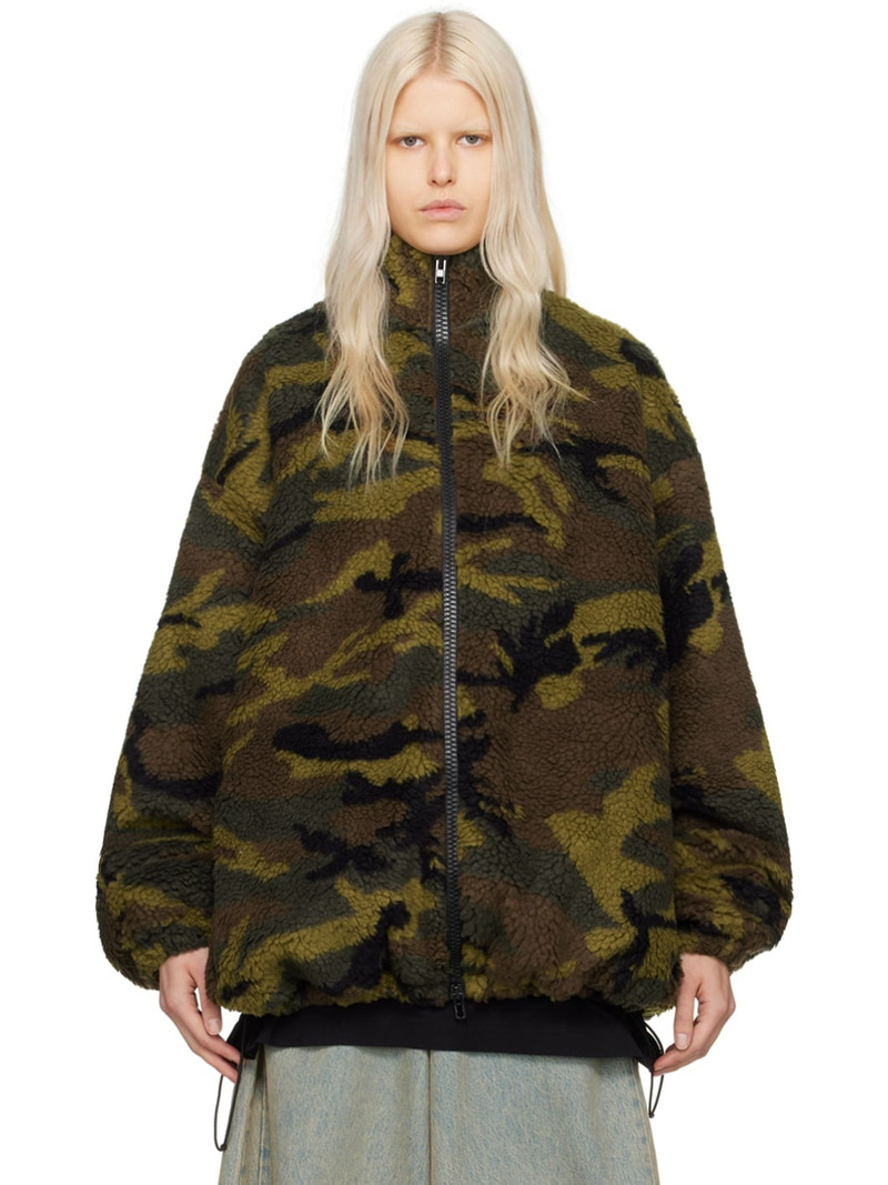 camouflage-print fleece jacket - 1
