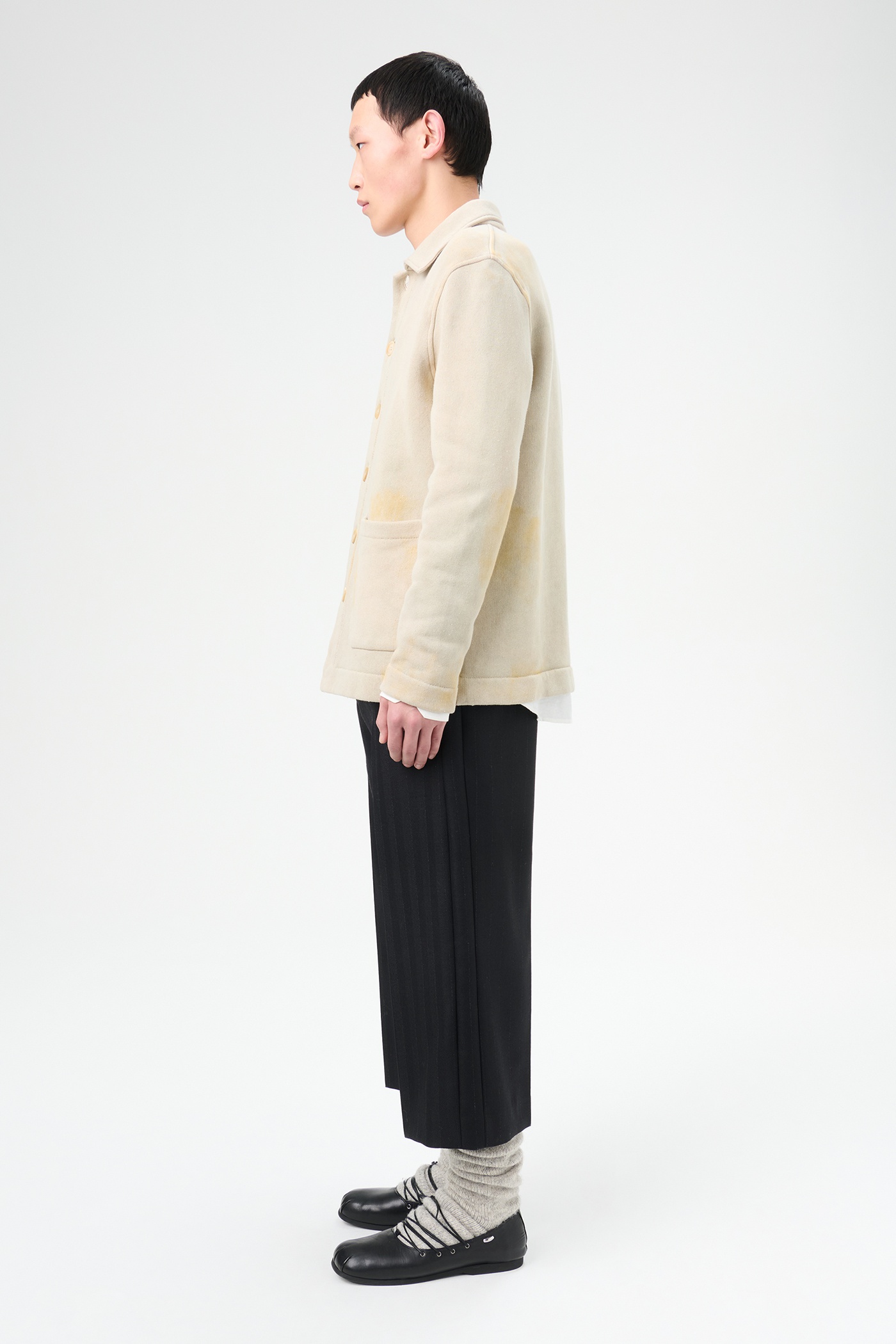 ★OUR LEGACY★ Lodge Cardigan Attic Wash W4246LA W4246LAFW24 Our Legacy Shelter Cardigan Attic Wash Fleece | REVERSIBLE