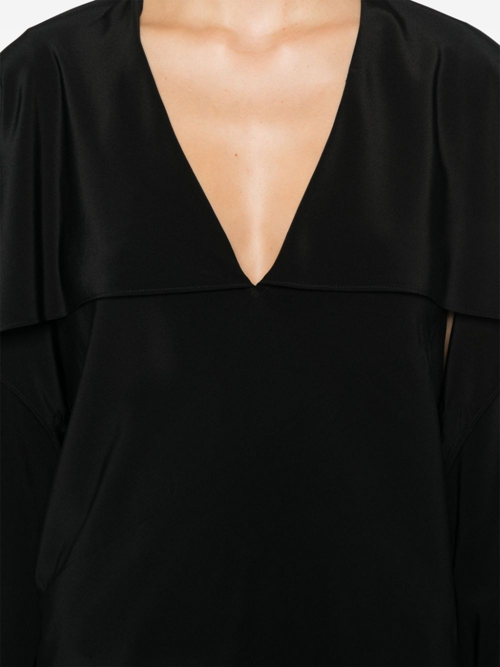 layered-design blouse - 5