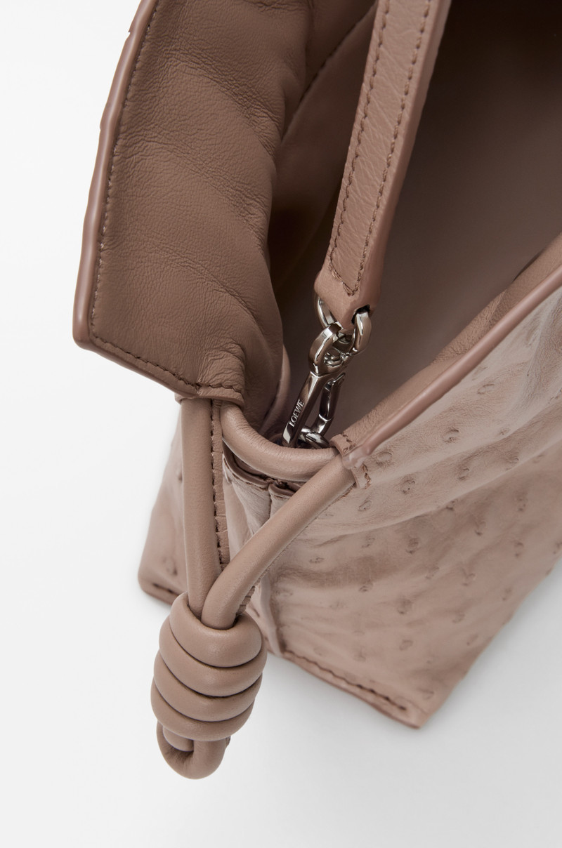 Mini Flamenco clutch in ostrich 7