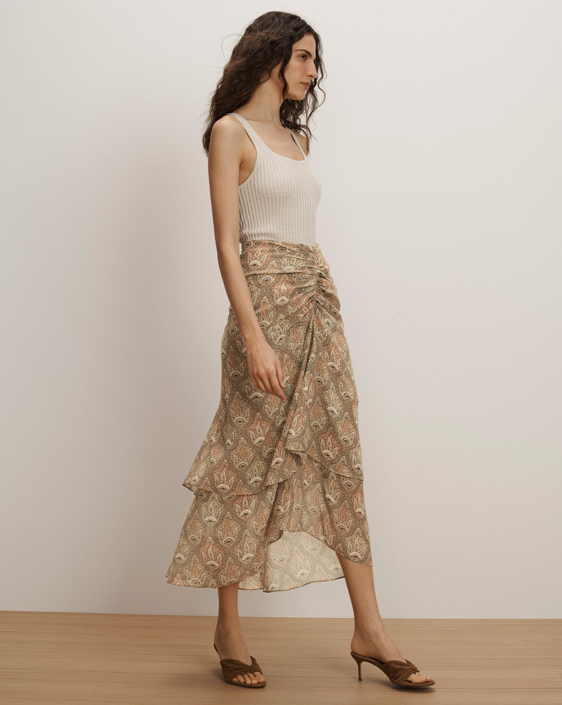SIRA SILK MIDI SKIRT 4