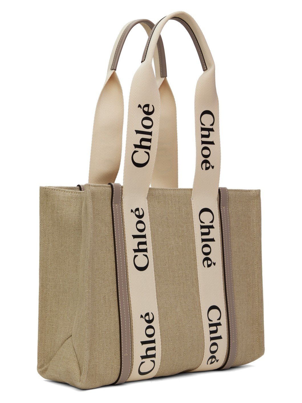 Beige Medium Woody Tote - 2