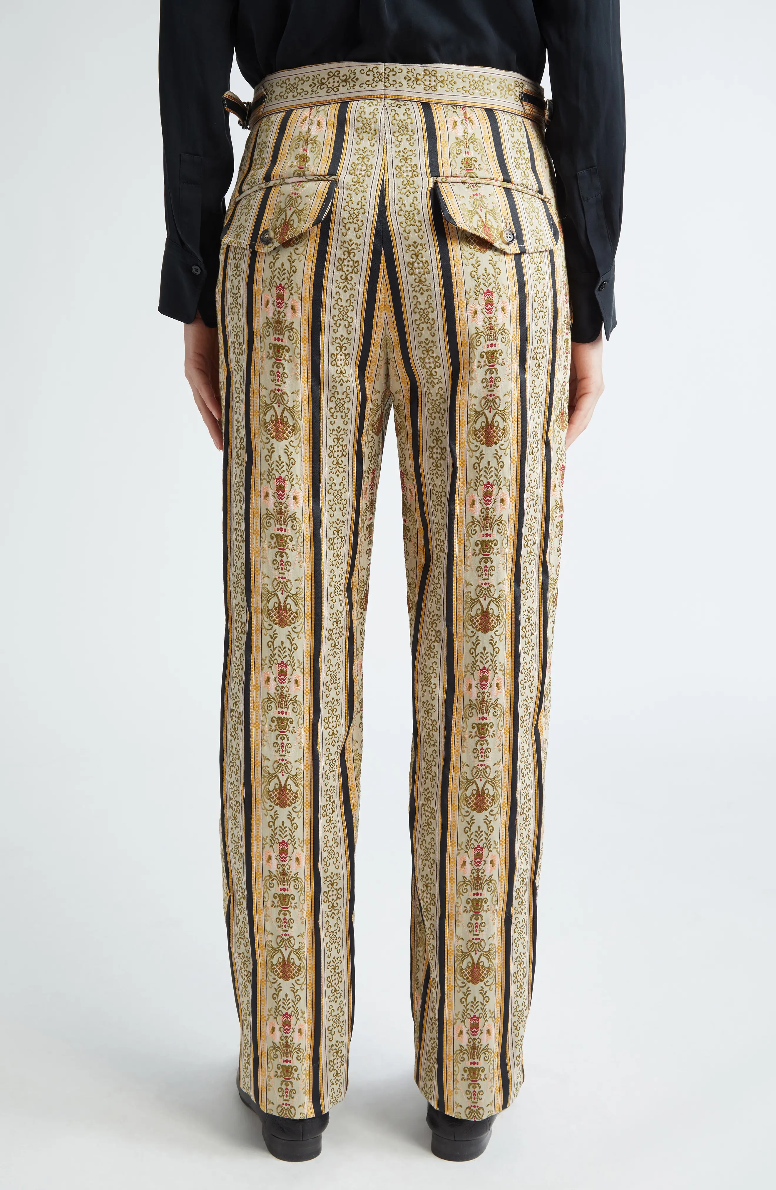 Floret Brocade Trousers - 3