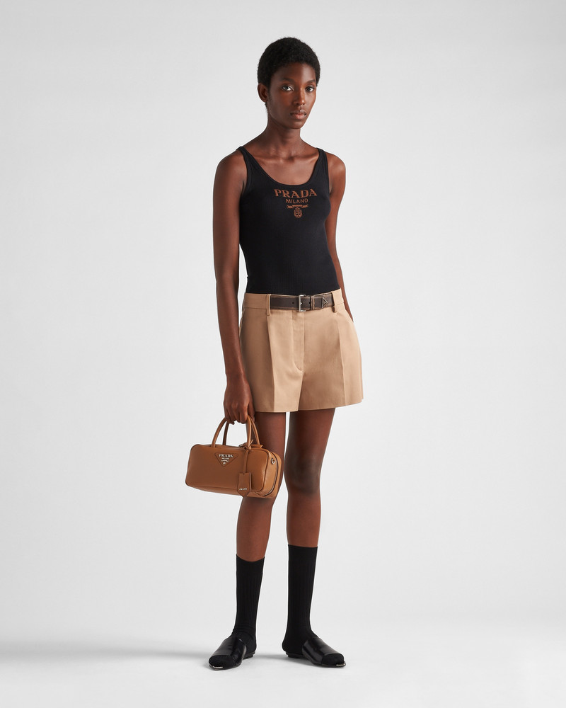 Prada Silk tank top with logo outlook
