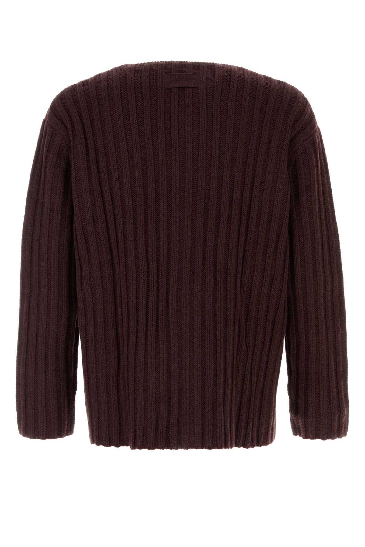 Givenchy Men Burgundy Cashmere Cardigan - 2