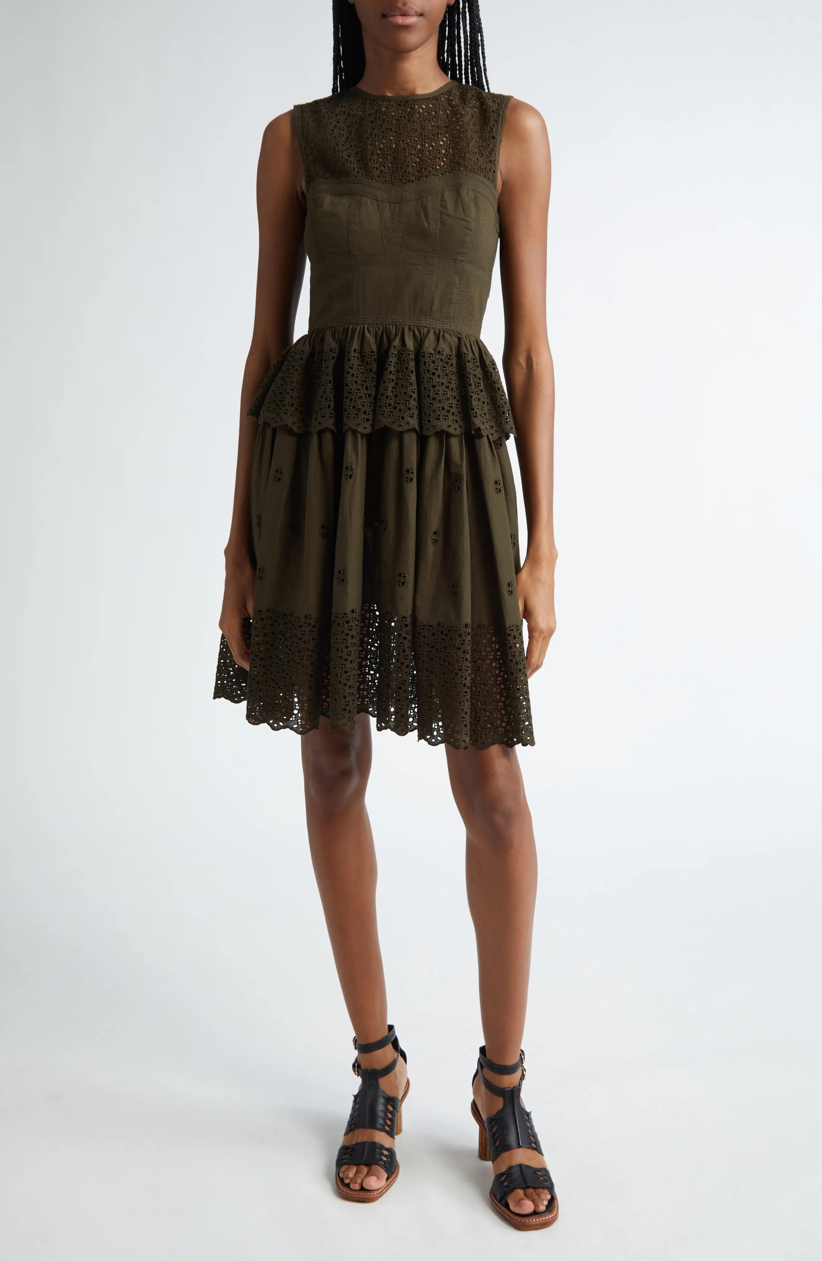 Jessa Embroidered Sleeveless Dress - 1