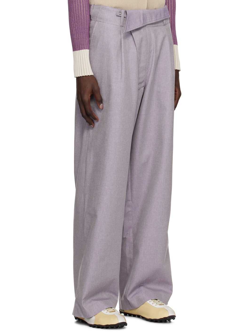 Purple Navin Wide Trousers - 2