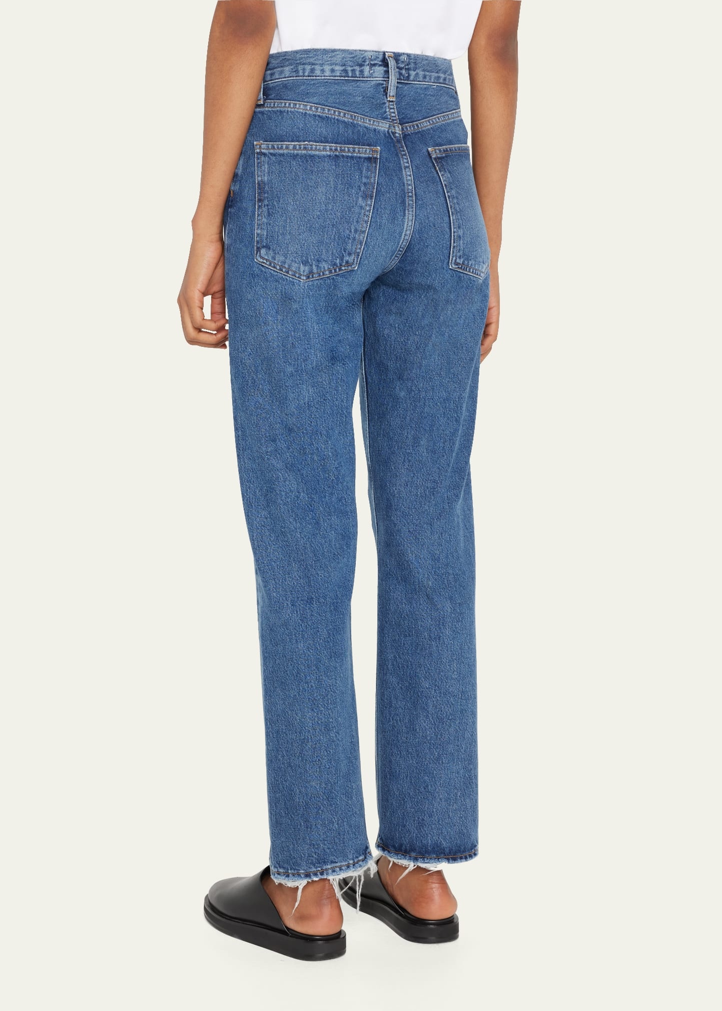 90s Pinch Waist Vintage Straight-Leg Jeans - 3