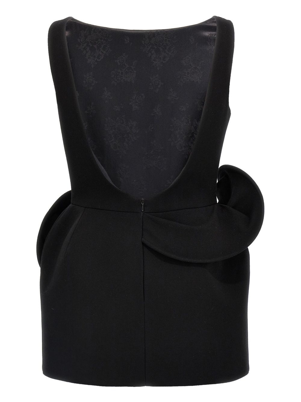 floral-appliqué sheath mini dress - 2