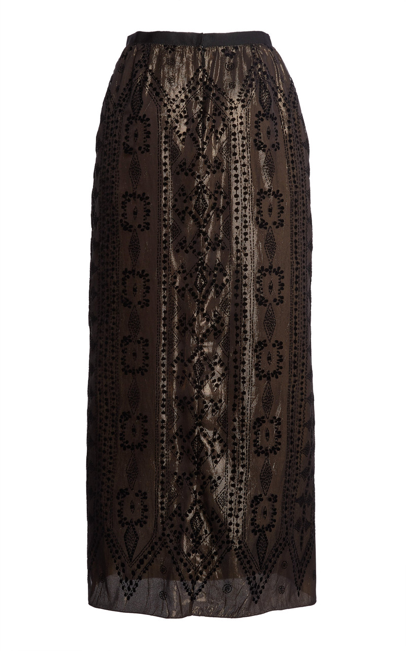Lanvin Woven Maxi Skirt black outlook