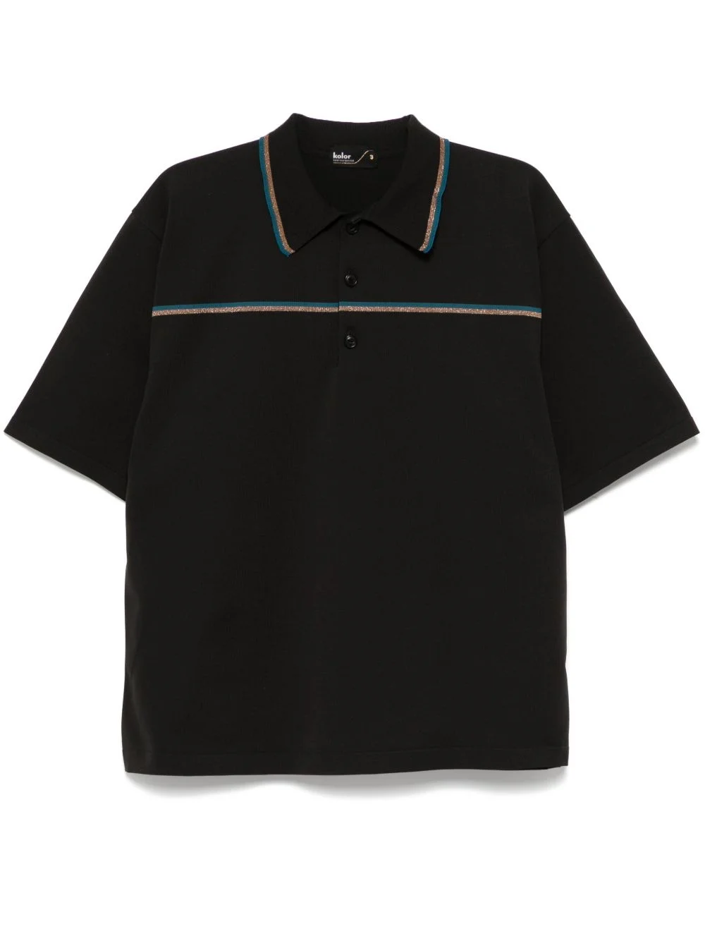 striped polo shirt - 1