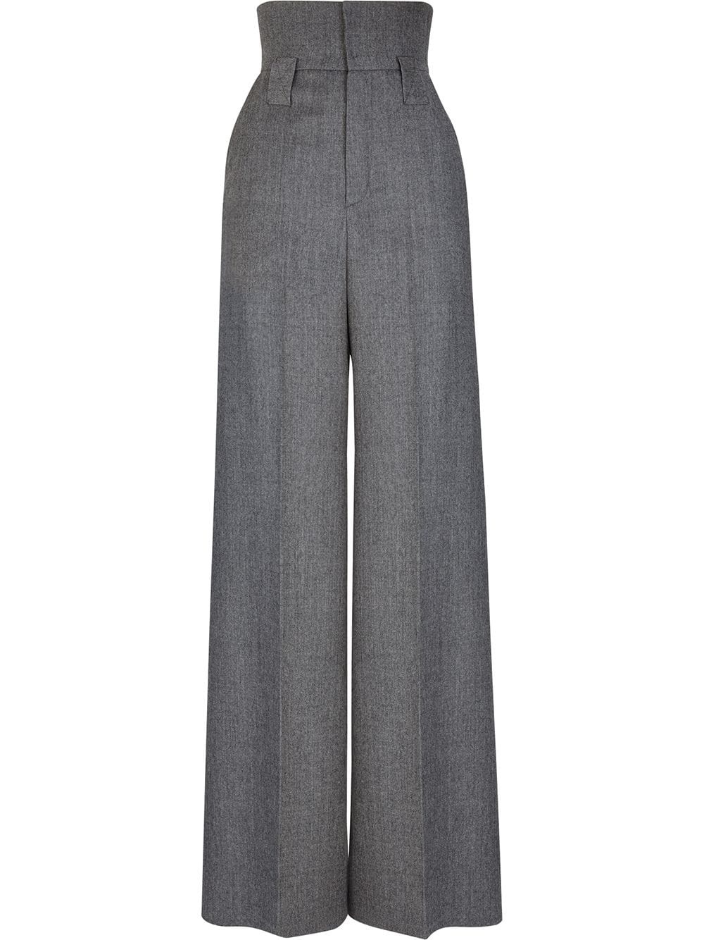 high-waisted wool trousers - 1