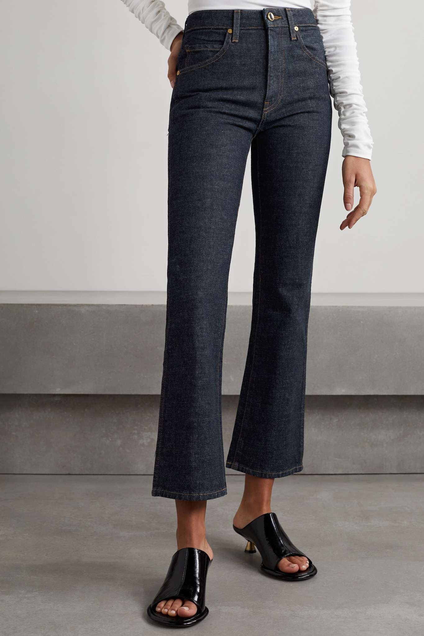 Vivian cropped high-rise bootcut jeans - 3