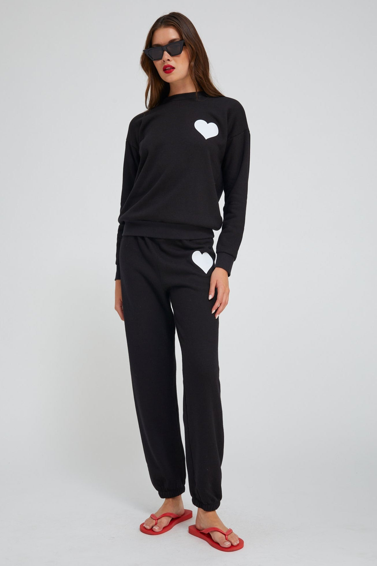 BLACK HEART SWEATPANTS - 2