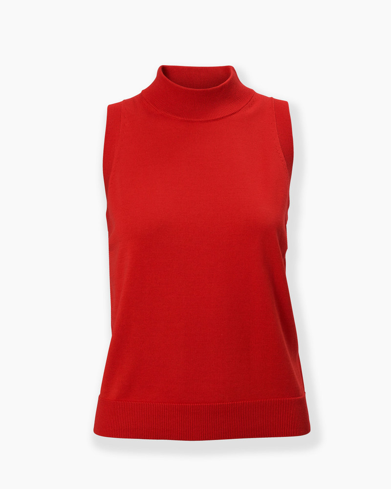 Sleeveless Mock-Neck Top 1