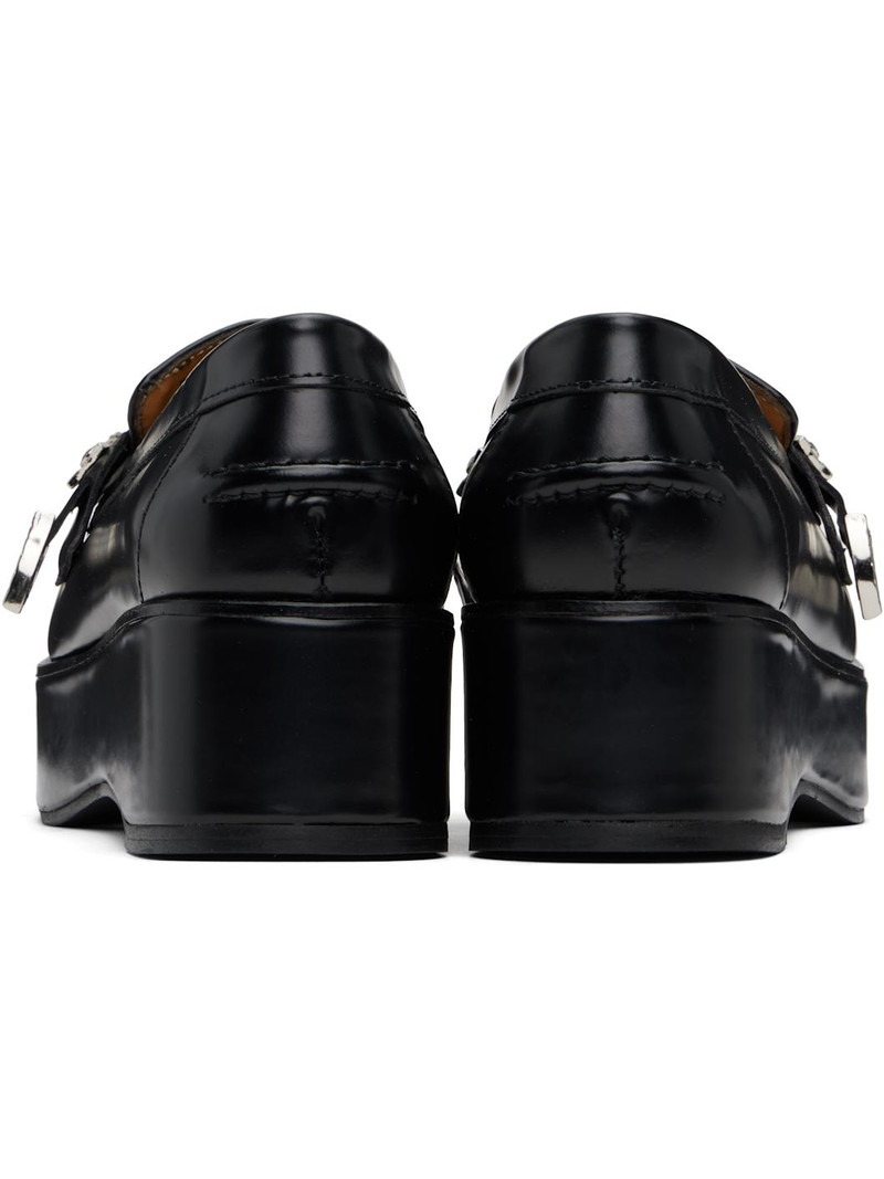 Black Polido Platform Loafers 2