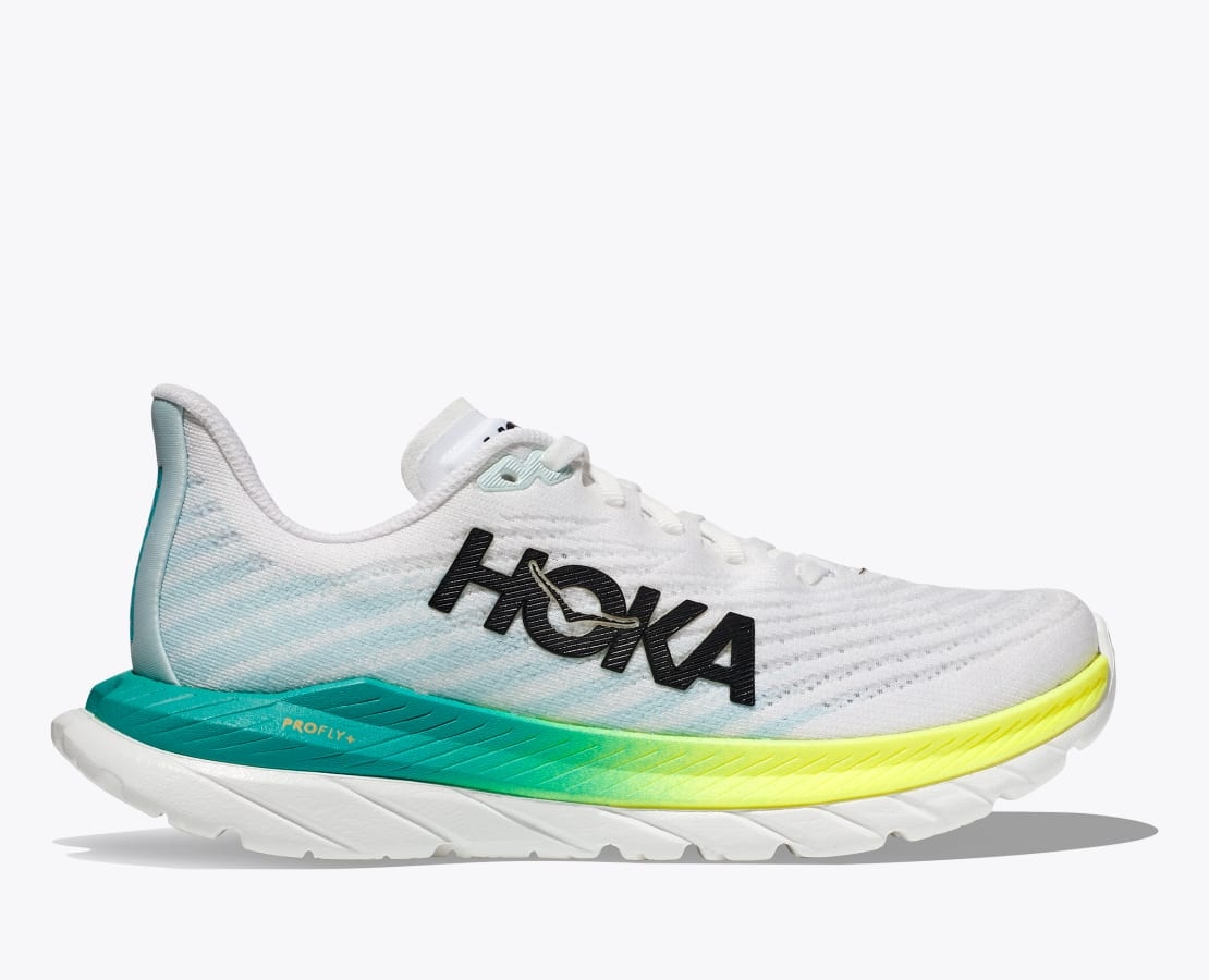 Hoka One One Mach 5 White Blue Running Shoes Sneakers Men\'s Size 11.5 1127893 Hoka One One Mach 5 Shoes Mens Size 12 White Blue Running  main image 2