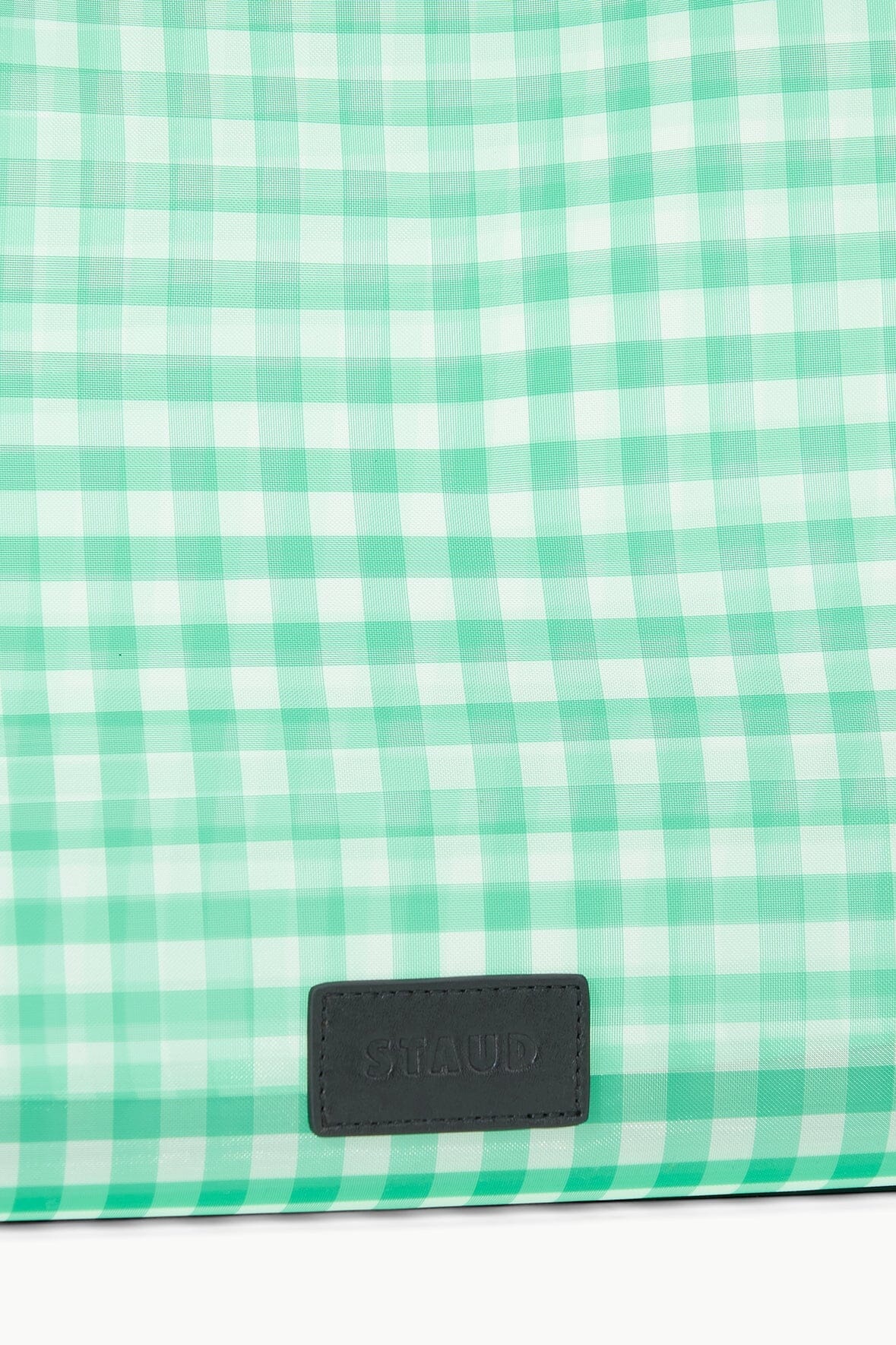 STAUD CHRISTOS LARGE MESH TOTE JADE GINGHAM - 8