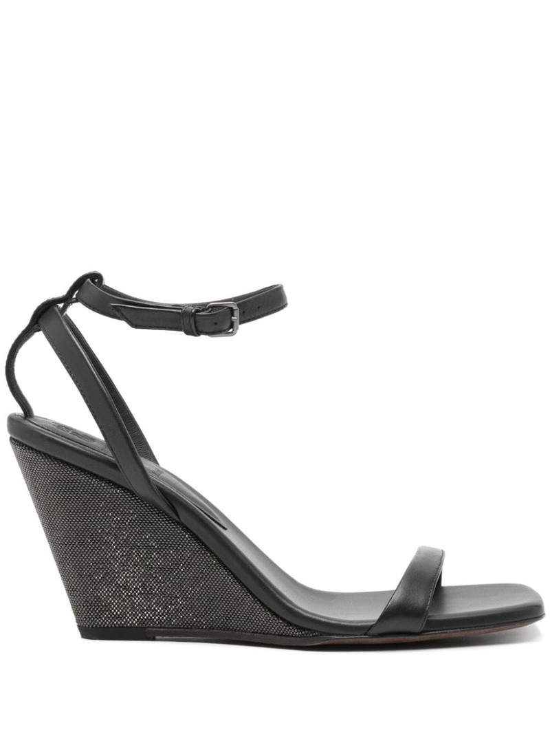 90mm leather wedge sandals 1