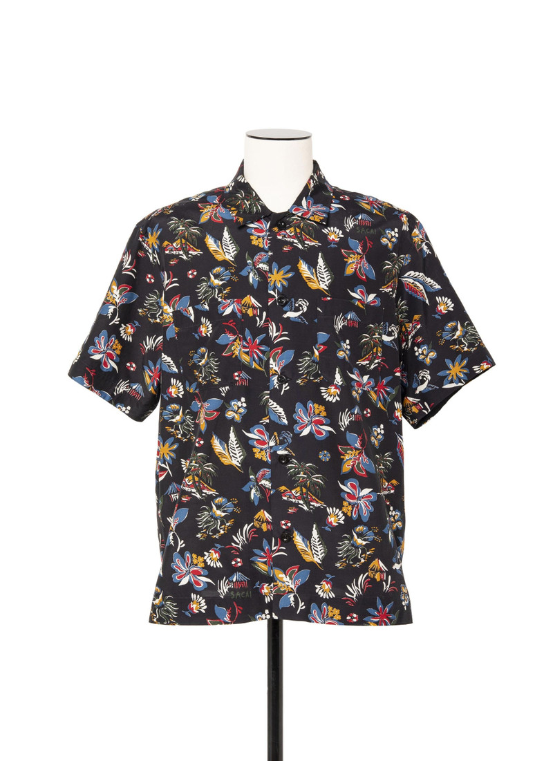 Car Race / Tropical Print Shirt - 1