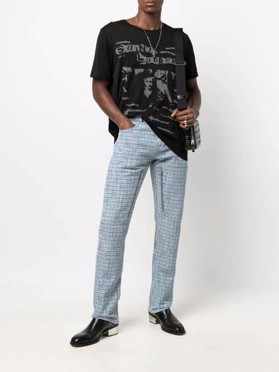 Givenchy 4G jacquard straight-leg jeans outlook