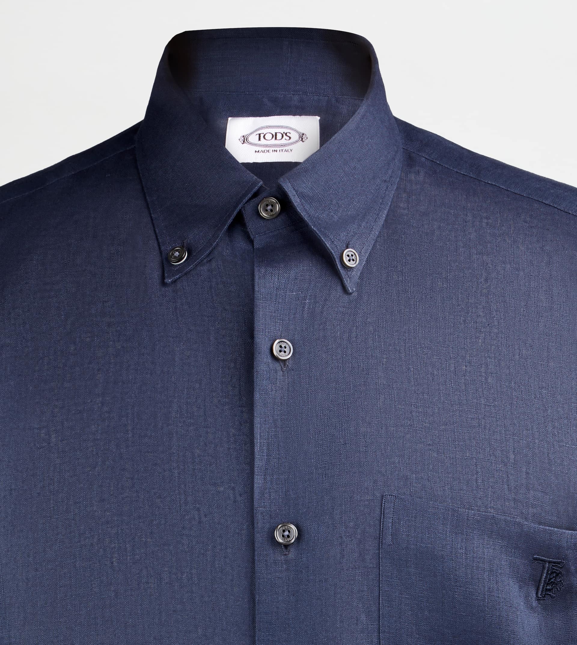 SHIRT IN LINEN - BLUE - 3