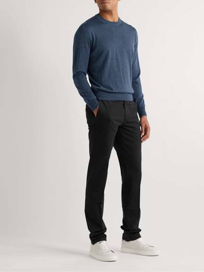 Canali Slim-Fit Tapered Stretch-Cotton Jacquard Chinos outlook