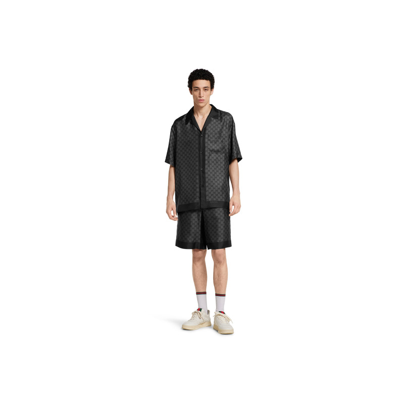 GUCCI Printed silk twill bowling shirt outlook