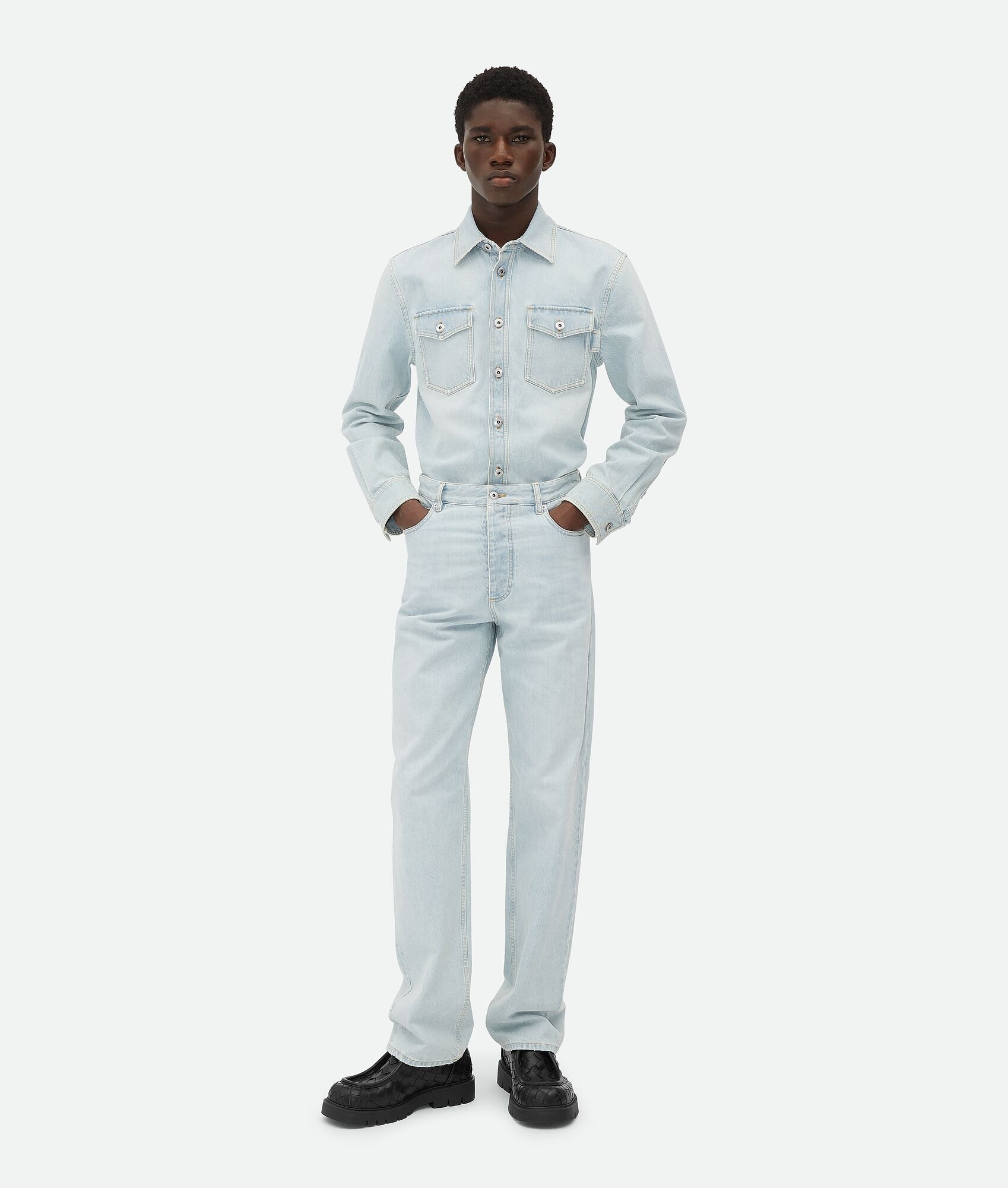 Extra Bleached Denim Overshirt - 4