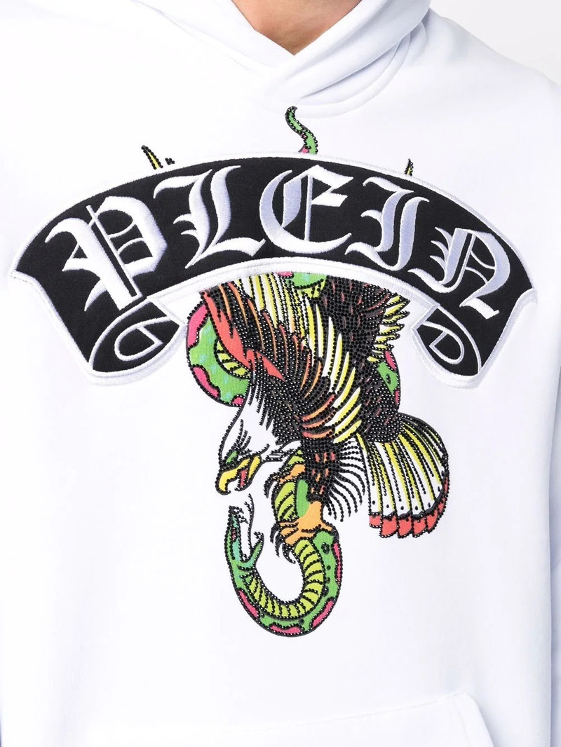 logo-print pullover hoodie 5